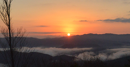 緑山から見るご来光