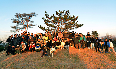 山頂での記念撮影