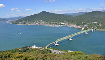 飯の山から大畠の瀬戸を眺める